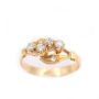 18K Gold Vintage Asian Diamond Ring 0.22ctw Round Brilliant 6 Size 2.6g Classic