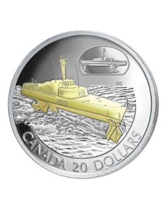 2003 Canada $20 HMCS Bras d'or FHE-400 Proof Silver Coin Sealed