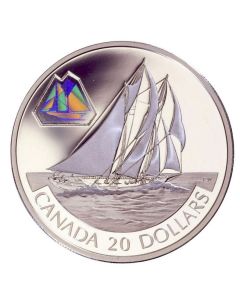 2000 Canada $20 Transportation Series The Bluenose - Sterling Silver Coin 