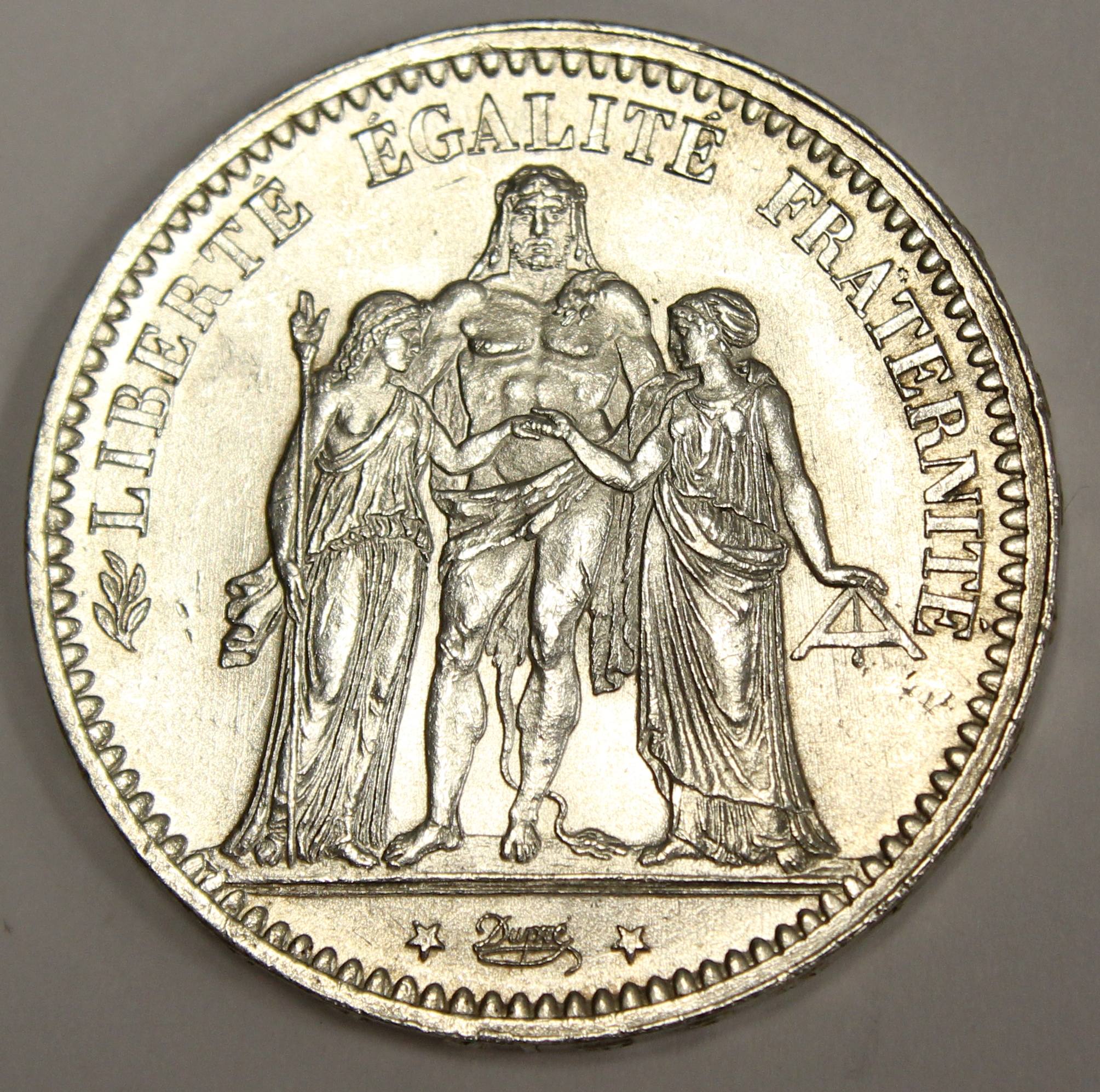 1873 K France 5 Francs silver coin MS63 - Professional Dealers of