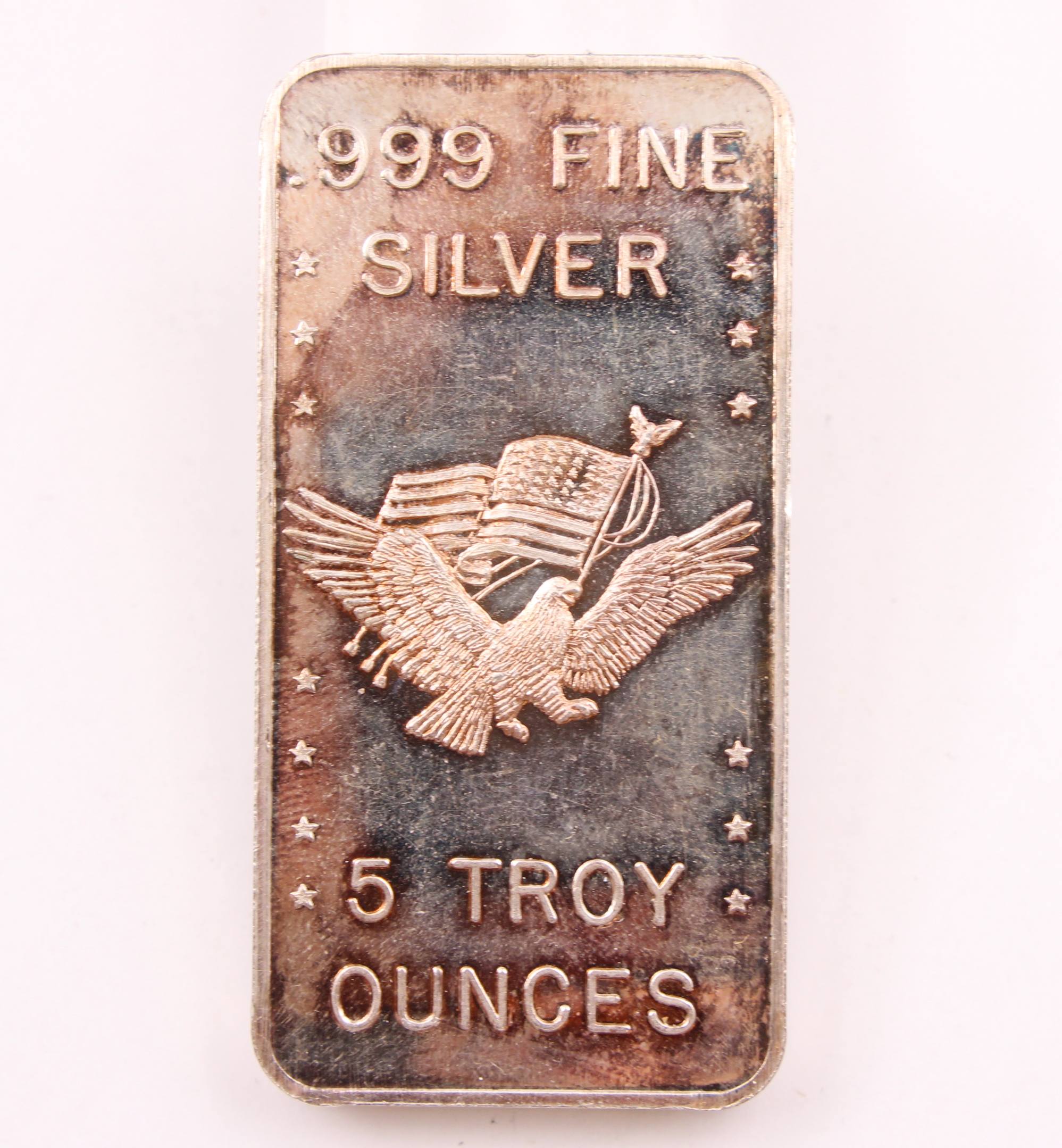 5 Troy ounce oz Silver Bar .999 Fine - APM American Precious