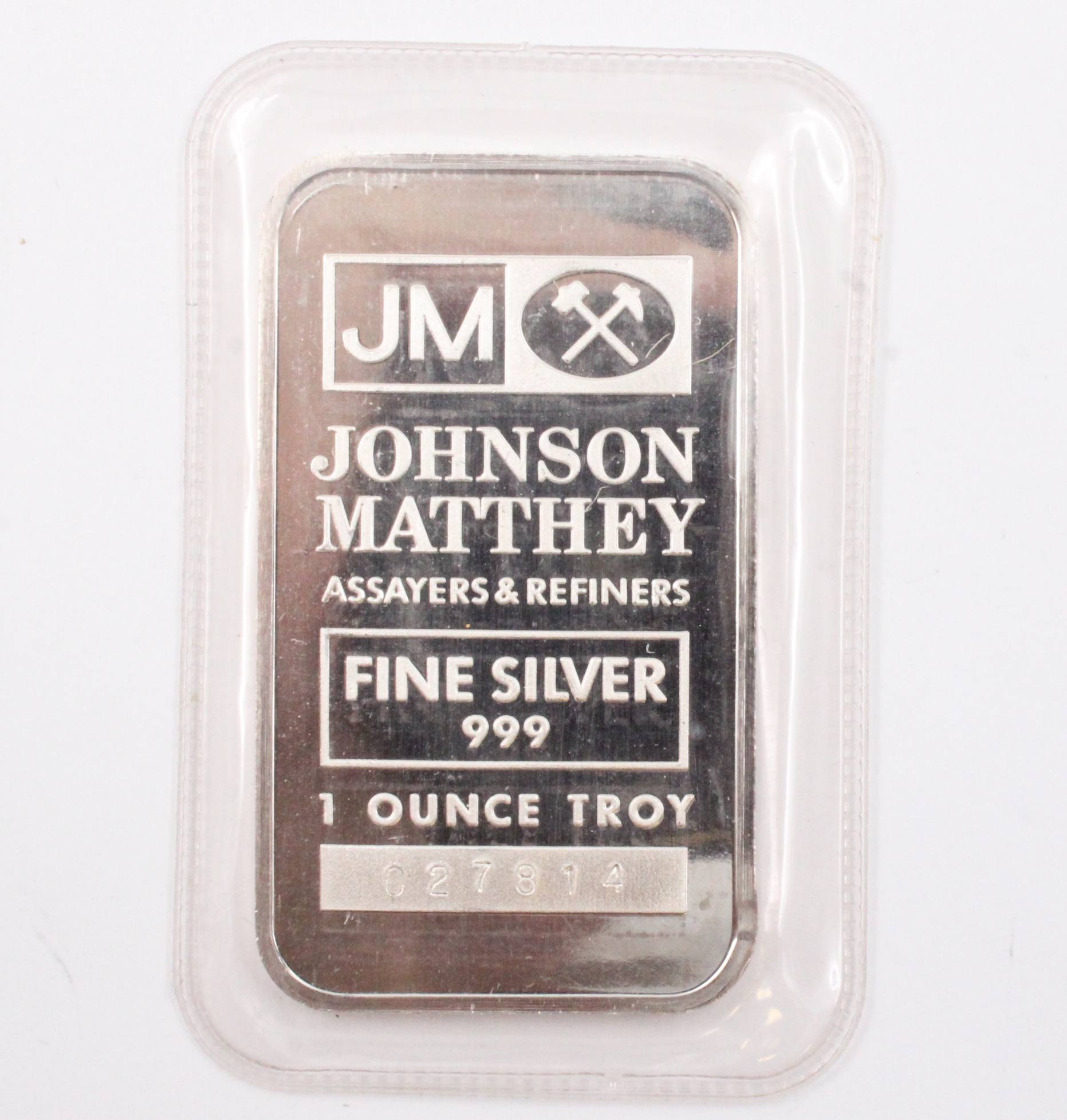 1 oz TD Bank JM Johnson Matthey 999 Fine Silver Bar 027814 Sealed