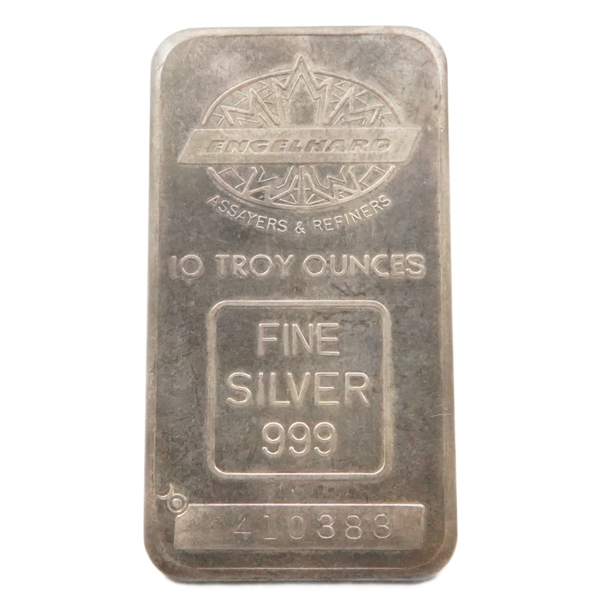 Rare 10 oz TD Bank Engelhard .999 Fine Silver Bar Serial 410383