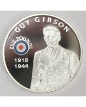 2008 St Helena & Ascension £5 coin .925 silver RAF GUY GIBSON