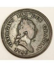 1786 Isle of Man Penny nice original coin F/VF