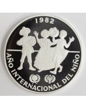 Panama 10 Balboas silver coin 1982 Year of The Child 