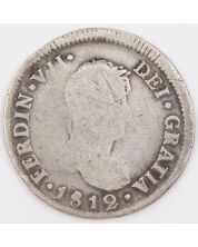 1812 Chile 2 Reales silver coin FJ Santiago KM#79 circulated