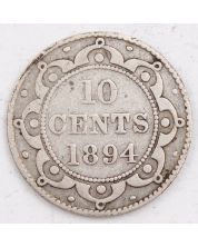 1894 Newfoundland 10 Cents ND3 G/VG