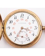 JOP Joseph Olivia Patenaude 18s pocket watch hunting case running