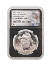2022 An American Life Theodore Roosevelt 1 oz Silver Coin NGC PF70 Ultra Cameo