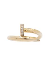 Cartier Juste un Clou Ring Classic Model Rose Gold with Diamonds Size 54 Nail