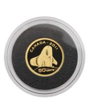 2011 Canada Gold Orca Whale 50 Cent Coin .9999 Pure 1.27g Proof