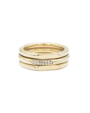 Links of London 18K Yellow Gold Diamond Ring 0.08 CT Size 4.75