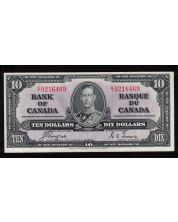 1937 Canada $10 banknote Coyne Towers E/T 9216469 EF+