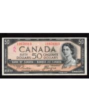 1954 Canada $50 devils face banknote Beattie Coyne A/H 1659313 Choice EF