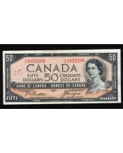 1954 Canada $50 devils face banknote Beattie Coyne A/H 1833288 nice VF+