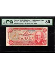 1975 Canada $50 replacement Lawson Bouey EHX0252913 BC-51aA-i PMG VF30