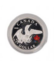 2008 Sterling Silver Coloured Lucky Loonie - Royal Canadian Mint