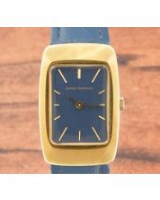 Girard-Perregaux 9113 Blue Dial 18K Yellow Gold Manual Wind Vintage Mens Watch