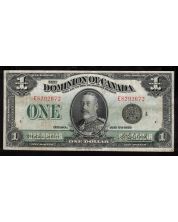 1923 Canada $1 banknote DC-25o Campbell Clark E448292672  FINE+