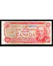 1975 Canada $50 note RCMP Musical Ride Crow Bouey EHN 5397931 a/EF