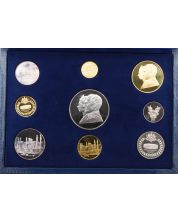 1971 Iran Pahlavi 9-Coin Gold & Silver Choice Proof Set – 2500 Years of Persian Monarchy 