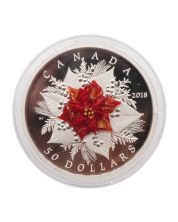 2018 Canada $50 Holiday Splendour 5 oz Silver Coin Proof RCM