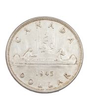 1945 Canada silver dollar nice EF+