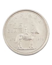 1973 Canada Large Bust 25 cents EF/AU