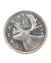1954 Canada 25 cents Choice UNC