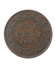 1895 Canada Large Cent VF Queen Victoria One Cent Coin