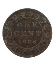 1886 Canada Large Cent Victoria One Cent Coin