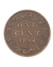 1894 Canada Large Cent Large-4 VF Victoria One Cent Coin