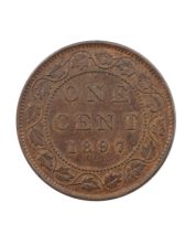 1897 Canada 1 Cent AU Victoria Large Cent Coin