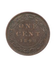 1898 H Canada Large Cent VF Queen Victoria Copper Coin