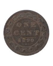 1890H Canada One Cent Coin EF Small Scratch Above Date