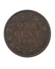 1891 Canada Large Cent SDSL Obverse 2 VG