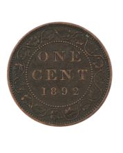 1892 Canada Large Cent Obverse-2 VF+ Copper Coin