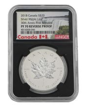 2018 Canada $20 Silver Maple Leaf PF70 Reverse Proof NGC 30th Anni First Release