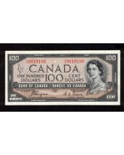 1954 Canada $100 devils face note Coyne Towers A/J 0619180 Choice AU/UNC