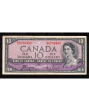 1954 Canada $10 dollar devils face note Coyne Towers B/D 0789450 nice VF
