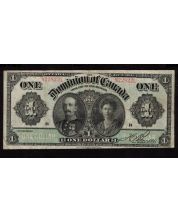 1911 Canada $1 dollar banknote DC-18c repeater serial number 822822L a/VF