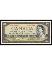 1954 Canada $20 banknote Beattie Rasminsky G/W 7955608 Choice AU