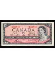 1954 Canada $2 banknote Bouey Rasminsky L/G 4592918 Choice AU/UNC Choice 