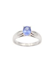 1.22ct Sapphire Platinum Ladies ring Size-8