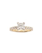 1.06ct Princess cut SI2 H Diamond ring with appraisal $10,500.00 Size-6
