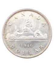 1946 Canada silver dollar nice AU+