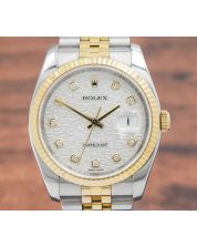 Rolex Datejust 116233 18k Stainless Diamond Jubilee Dial Automatic Watch 