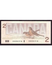 1986 Canada $2 banknote Theissen Crow EBX3541918 UNC