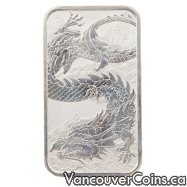 2023 Australia Lunar Dragon 1 Oz Silver Rectangular $1 Bar – Perth